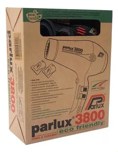 Secador De Pelo Parlux 3800, Ecológico, Negro, 220 V *w