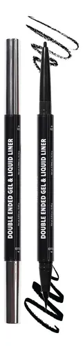Delineador Liquido Double Ended Gel & Liquid Liner Moira Color 001 Black