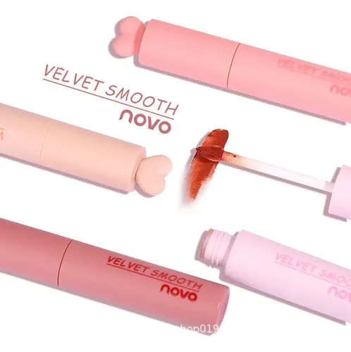 Novo Labial Lip Mate Terciopelo Tapa Corazoncito