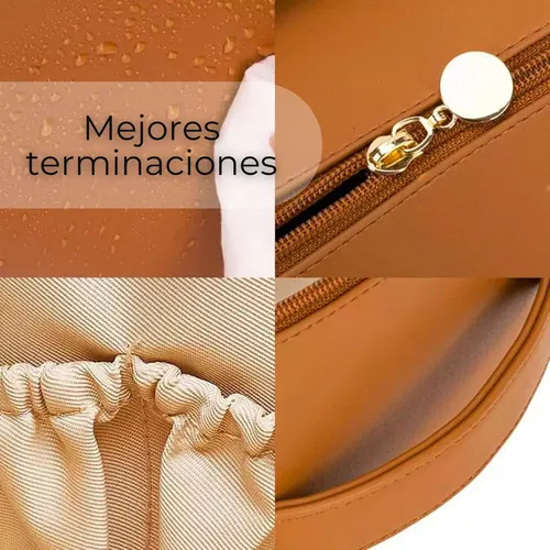 Neceser Porta Maquillaje Eco Cuero Marrón Lookmy | Porta Cosméticos Moscú De Lookmy | Neceser de viaje o baño