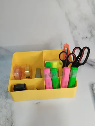 Organizador Maquillaje Hants Polipropileno Amarillo 24x16x12cm