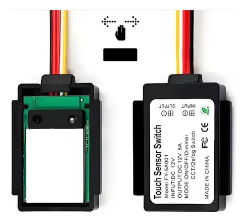 Interruptor Touch Espejo Led Sensor Gestual 12v 5a Bicolor