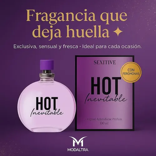 Perfume Mujer Hot Inevitable Feromonas 100ml. +perfumero