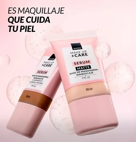 Base Serum Avon Fps 30 Matte Tono 140q Light Ochre X 30ml.
