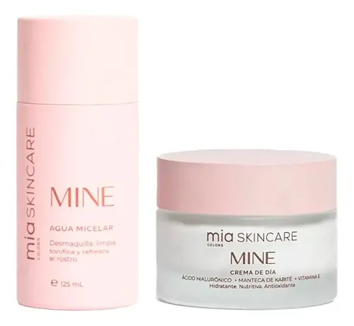 Mia Colors Skincare Kit Mine Agua Micelar + Crema De Dia 6c
