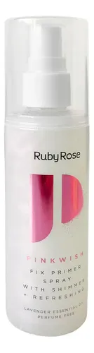 Fijador Maquillaje Shimmer Primer Spray Pink Gold Ruby Rose Tono Del Primer Pinkwish