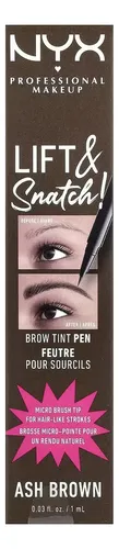 Lápiz para cejas NYX Professional Makeup LIFT & SNATCH Brow tint pen Color Ash Brown