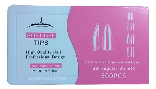 Tips Soft Gel Paris Night Press On Caja X500.u Nuevo Pack