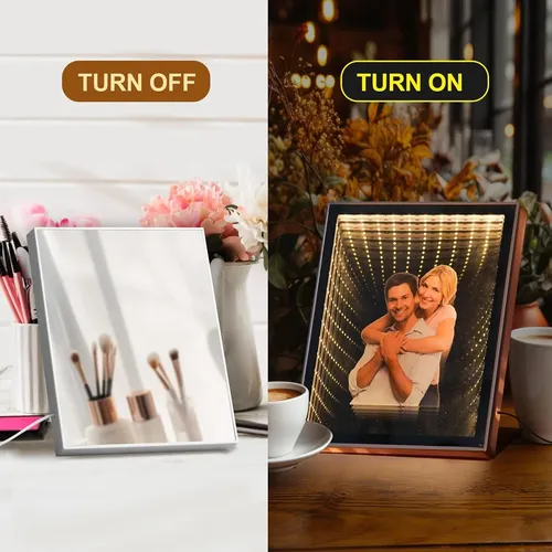 Luz Led Espejo Infinito 3d Personalizada Decoración Hogar