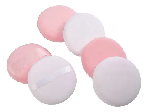 130mm Large Fluffy Powder Puff Reusable Setting Makeup 6 Pcs