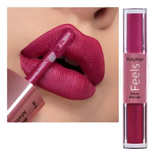 Ruby Rose Feels Batom Duo Lips Labial Duo Mate