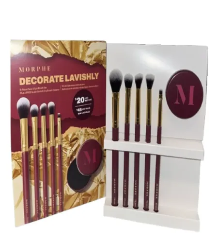 Morphe Set Brochas Maquillaje Sintéticas Rojas Lavishly 5 Piezas