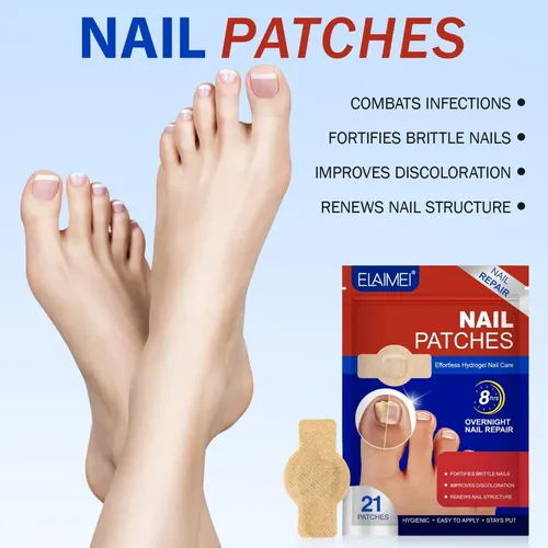 Parches Elaimei Para Reparación De Uñas De Los Pí Caqui