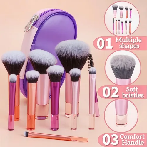 Juego De 15 Cepillos De Maquillaje