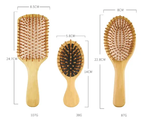 Peine De Madera Bbb, Cepillo De Masaje