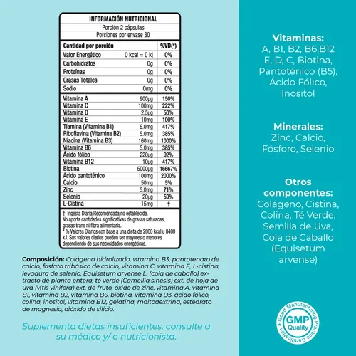 Vitaminas para el cabello Hairfy – Pelo, Piel y uñas con Biotina, Colágeno y 20 ingredientes más, para Mujeres y Hombres – 60 cápsulas