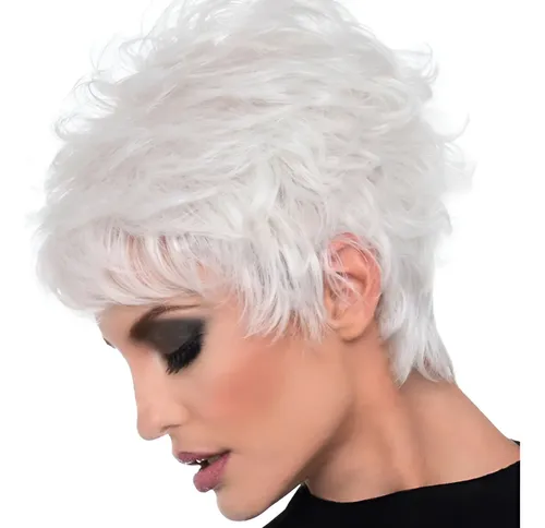 H.b Peluca Blanca De Pelo Corto For Mujeres Mayores T.z
