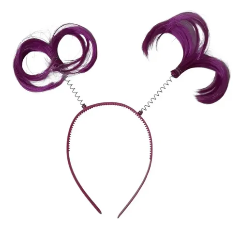 12 Vinchas Con Resorte Fluo Pelos Locos Cotillon Carioca Color Multicolor