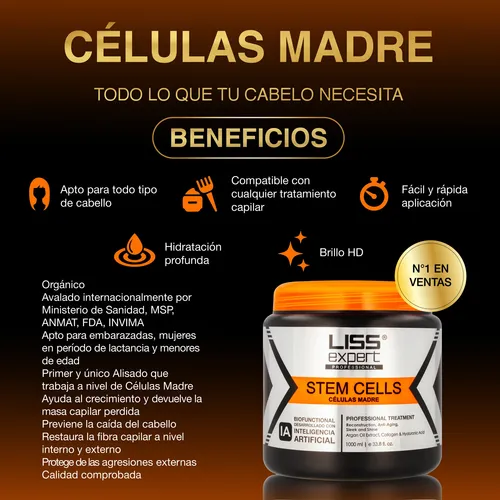 Alisado Células Madre Liss Expert Professional 1000ml
