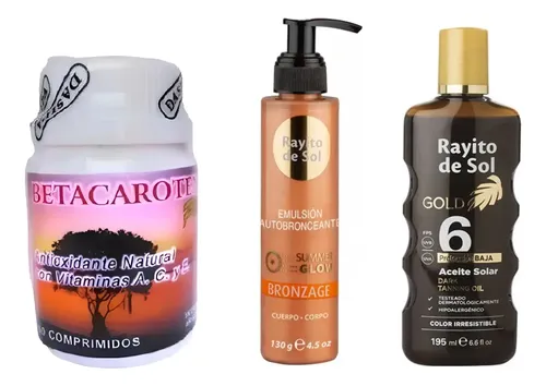 Bronceado Perfecto Autobronceante Comprimidos Aceite Pack X3