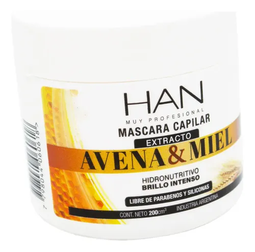 Mascarilla Rulos Han Avena Y Miel Nutrición Apta Curly 200gr