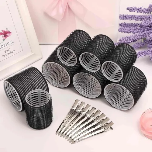 Set Rulos Auto-adherentes Para Cabello Shynek Jumbo Y
