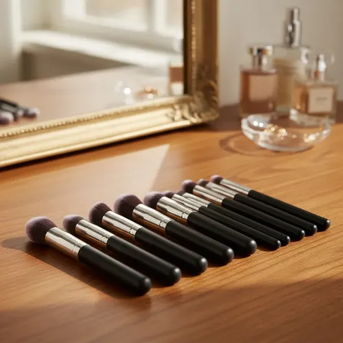 Set Kit Brochas Maquillaje Pinceles X10 Piezas