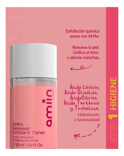Idraet Amiin Tonico Renovador Exfoliante Con Ahas 125ml