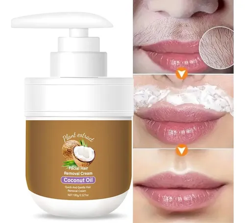 Crema Depilatoria Facial De Aceite De Coco Mulpg 104.9 Ml