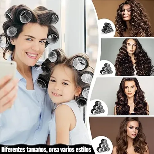 Rizadores Autoadhesivos 50u, Cabello Grueso, Varios Tamaños