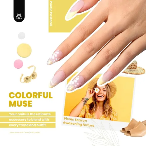 Set De Esmalte De Gel Beetles Colorful Muse 44 Piezas