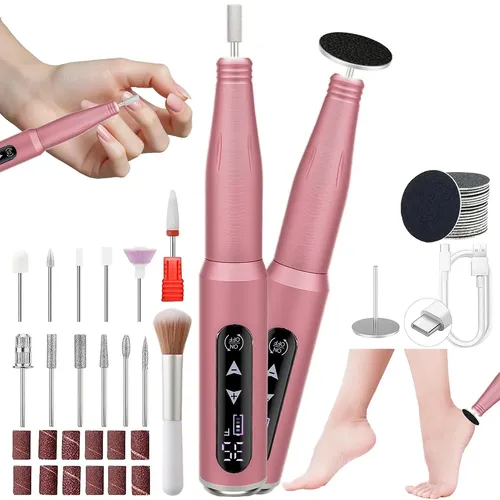 Lima De Uñas Eléctrica, Taladro Recargable Táctil 2 En 1 Na