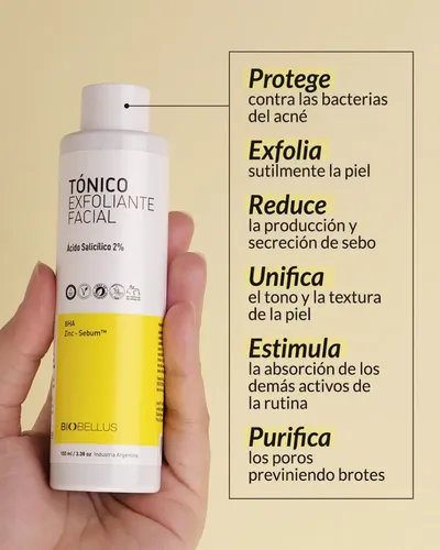 Tonico Exfoliante Facial Con Acido Salicílico Biobellus