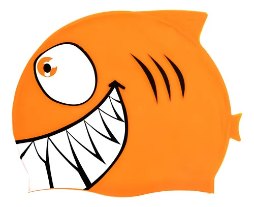 Gorra De Natación Con Forma De Pez, Elástica,