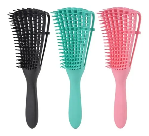 & Cepillo Peine Flexible Desenredante Cabello Rizado, Afro T
