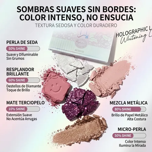 Paleta De Sombras 42 Tonos Gama Lavanda Rosa Mate Y Brillo