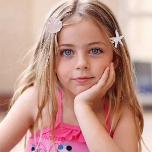Pinzas For El Pelo De Princesa Con Forma De Concha De Mar *