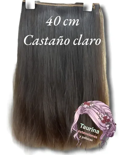 Cortina Cabello Natural 100% De 40cm De Largo Tupida 4 Capa Color Castaño Claro