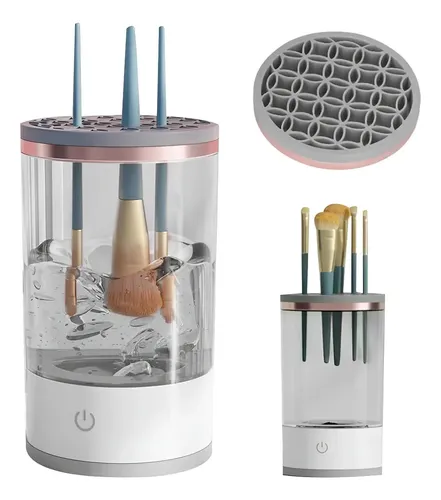 Set De 10 Brochas Para Maquillaje Y Lavador De Brochas