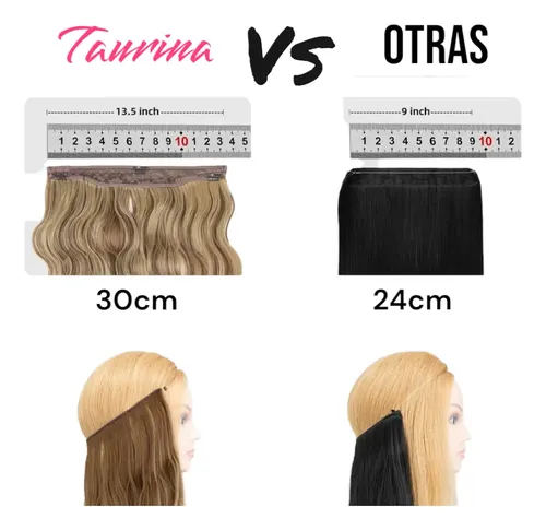 Extensiones De Cabello Abundante Larga De Vincha Y Clips M12