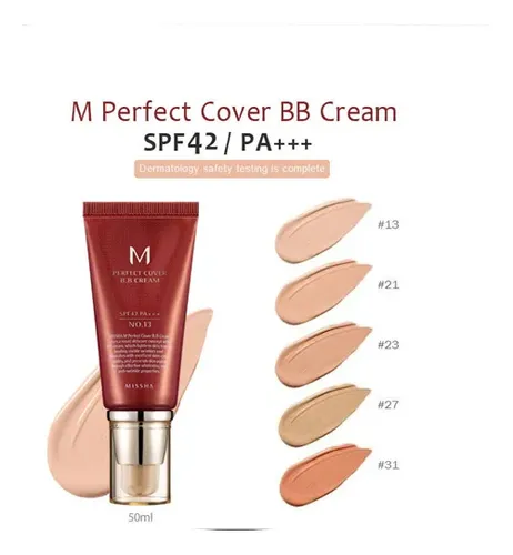 Missha Base Makeup M Perfect Cover Bb Cream Spf42 Pa+ 50 Ml