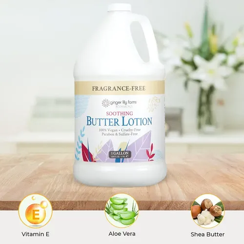 Loción Ginger Lily Farms, Mantequilla Calmante, 3,8 L, Recar