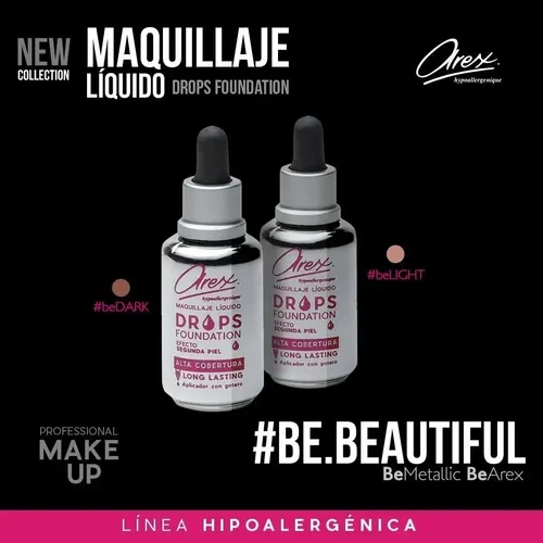 Arex Maquillaje Líquido Drops Fundation Art509