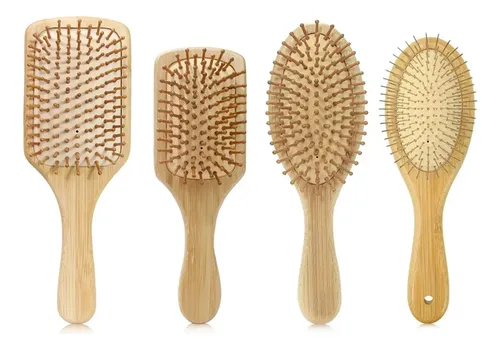 Tt Juego De Cepillos De Pelo De Madera De Haya Natural De T