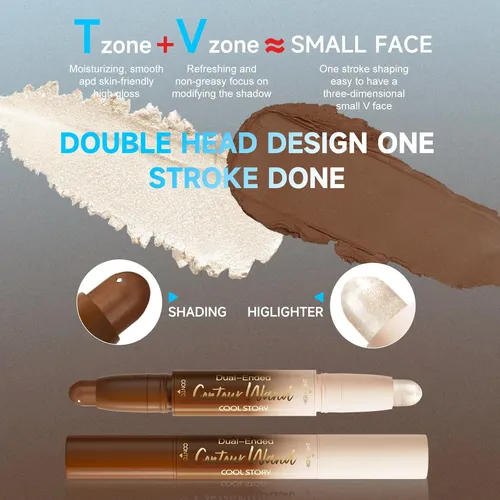 Maquillaje Para Contorno Facial Cool Story Stick 2 En 1 Resi