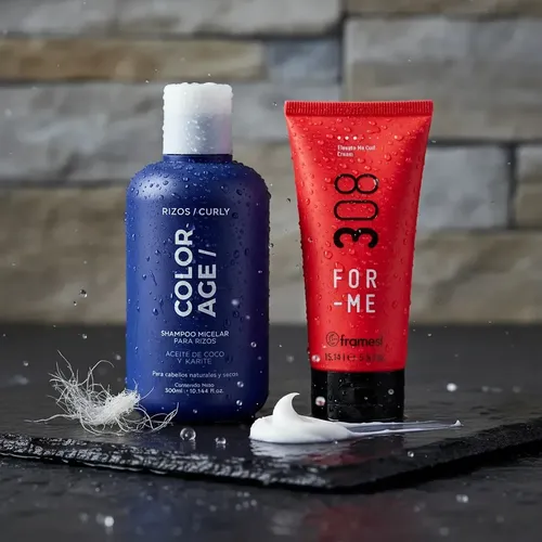 Shampoo Color Age rizos curly + Framesi 308 Kit RULOS