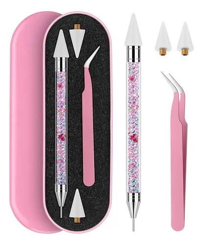 Set Para Arte En Uñas Con Pinza Y Bolígrafo Cera Colorido