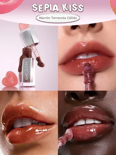 Sheglam Glass Lock Air Gloss, color sepia Kiss