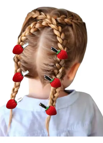 12 Pz Broche Horquilla Adorno Cabello Peinado Fresa Fresita