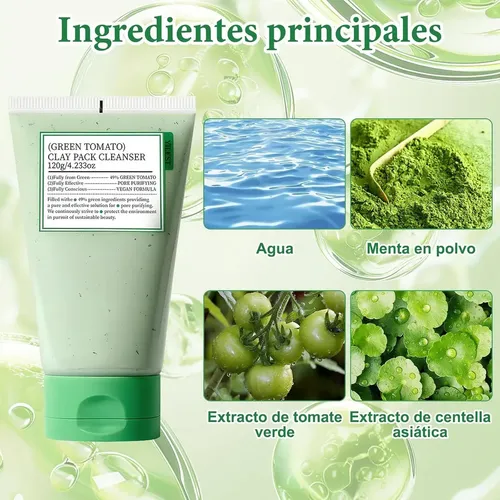 Máscara De Arcilla De Tomate Verde, Máscara De Arcilla Para